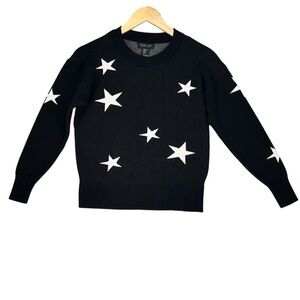 Rachel Zoe Black Star Sweater Viscose Blend Size XS